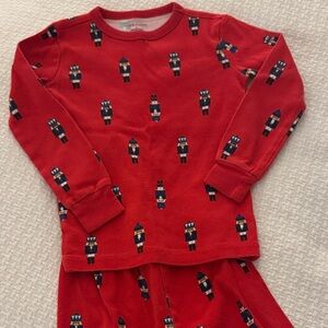 Janie and Jack Red Nutcracker Pajama Set